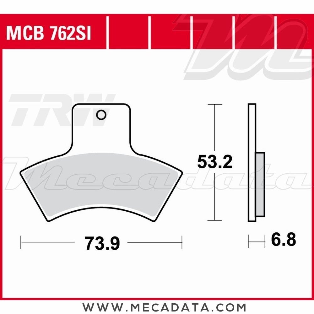 Plaquettes de frein Arrière ~ TRW Lucas MCB 762 SI 