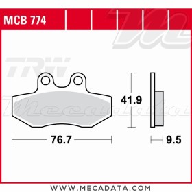 Plaquettes de frein Avant ~ TRW Lucas MCB 774 