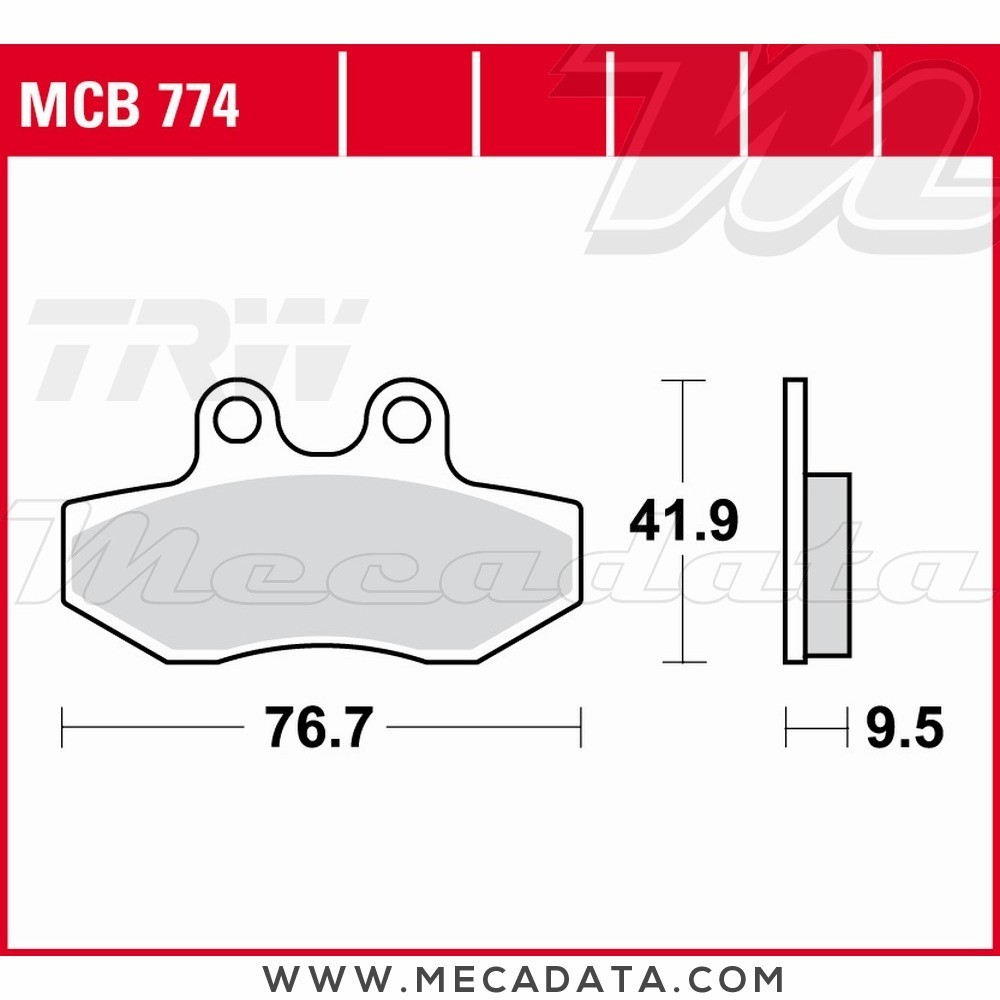 Plaquettes de frein Avant ~ TRW Lucas MCB 774 