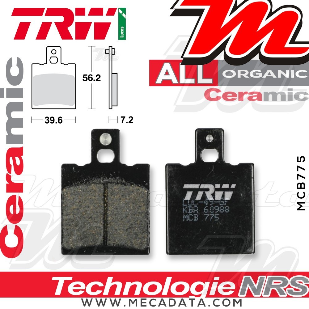 Plaquettes de frein Arrière ~ TRW Lucas MCB 775 