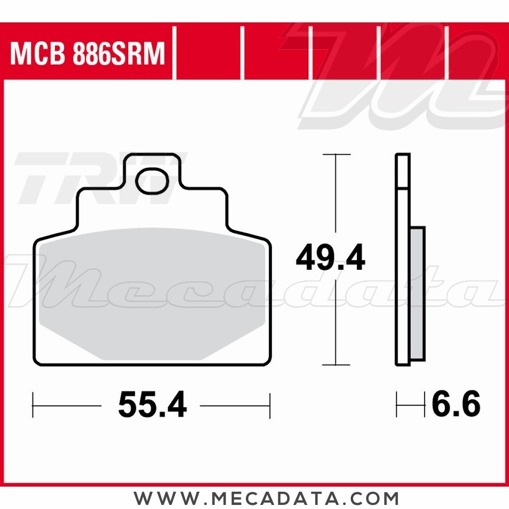 Plaquettes de frein Avant ~ TRW Lucas MCB 886 SRM 
