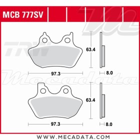 Plaquettes de frein Avant ~ TRW Lucas MCB 777 SV 