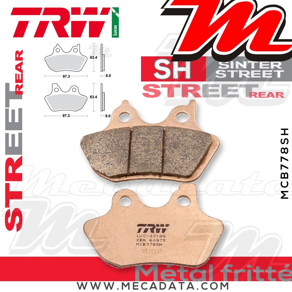 Plaquettes de frein Arrière ~ TRW Lucas MCB 778 SH 