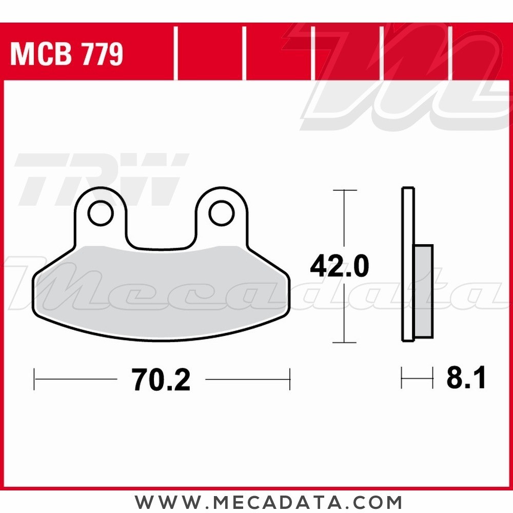 Plaquettes de frein Avant ~ TRW Lucas MCB 779 