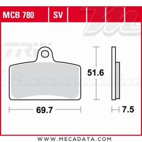 Plaquettes de frein Avant ~ TRW Lucas MCB 780 