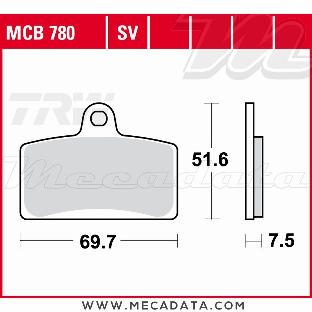 Plaquettes de frein Avant ~ TRW Lucas MCB 780 SV 