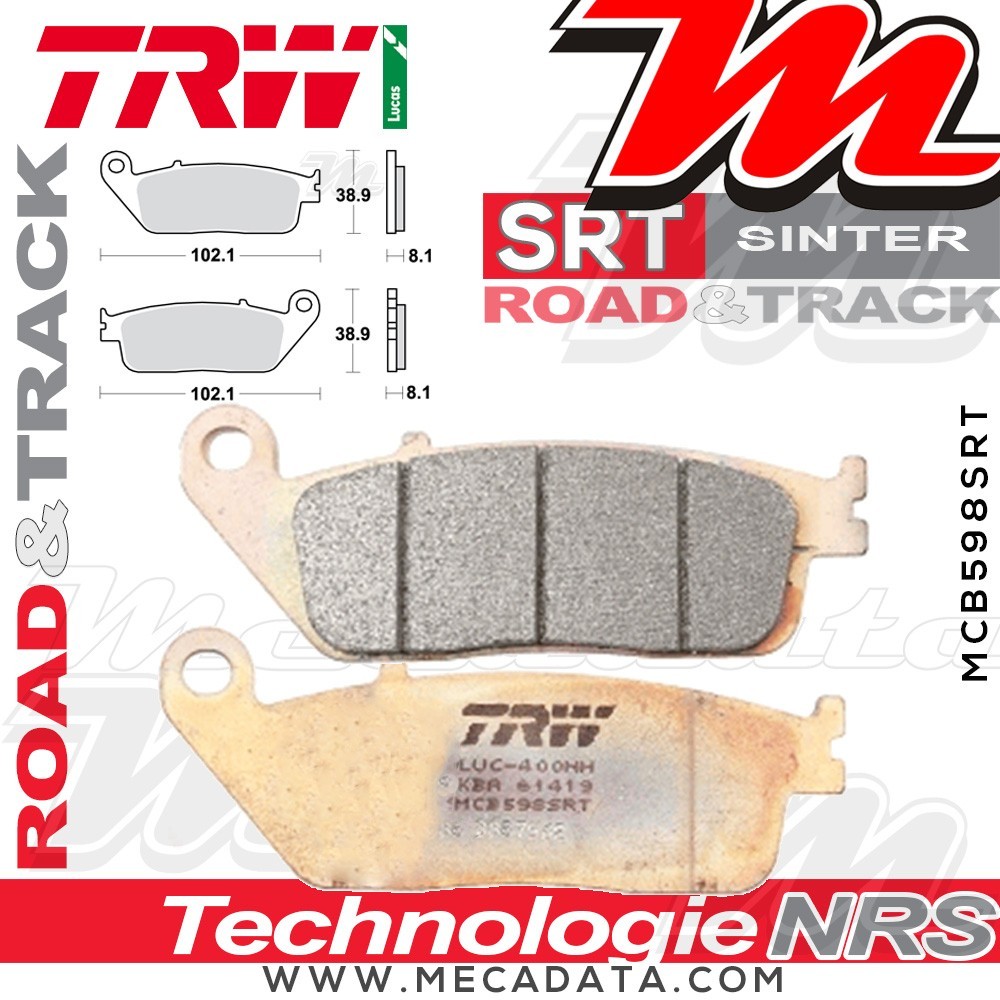 Plaquettes de frein Avant ~ TRW Lucas MCB 598 SRT 