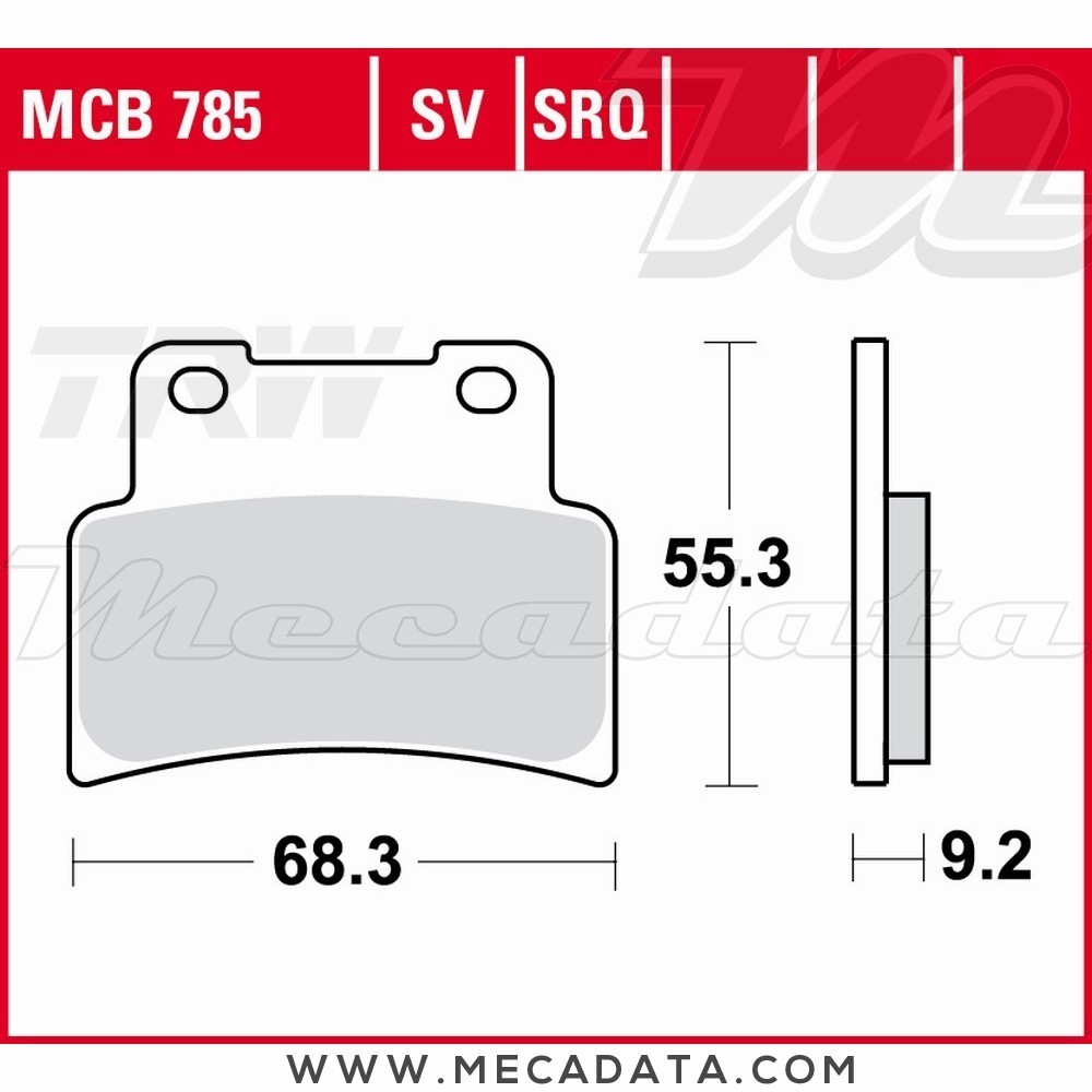 Plaquettes de frein Avant ~ TRW Lucas MCB 785 
