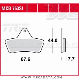 Plaquettes de frein Arrière ~ TRW Lucas MCB 763 SI 