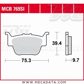 Plaquettes de frein Arrière ~ TRW Lucas MCB 769 SI 