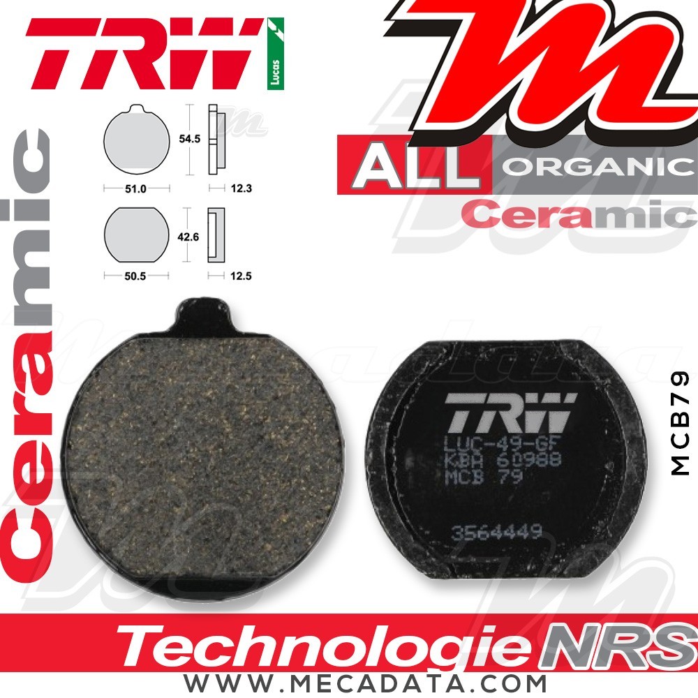 Plaquettes de frein Avant ~ TRW Lucas MCB 79 