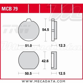 Plaquettes de frein Avant ~ TRW Lucas MCB 79 