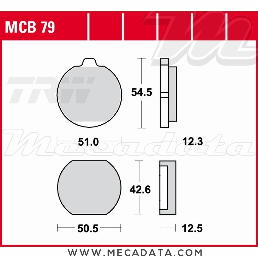 Plaquettes de frein Avant ~ TRW Lucas MCB 79 