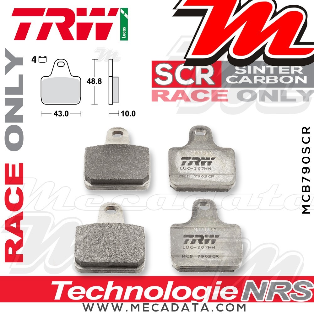 Plaquettes de frein Arrière ~ TRW Lucas MCB 790 SCR 