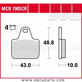 Plaquettes de frein Arrière ~ TRW Lucas MCB 790 SCR 