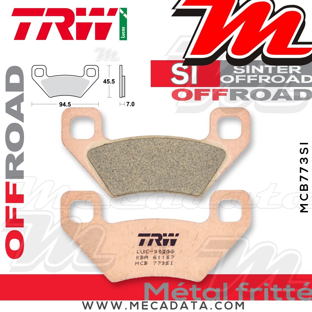 Plaquettes de frein Avant ~ TRW Lucas MCB 773 SI 