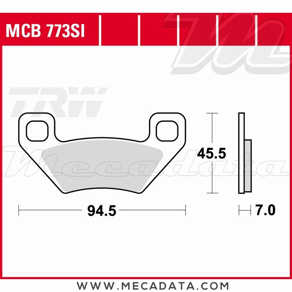 Plaquettes de frein Avant ~ TRW Lucas MCB 773 SI 