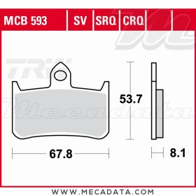 Plaquettes de frein Avant ~ TRW Lucas MCB 593 TRQ 