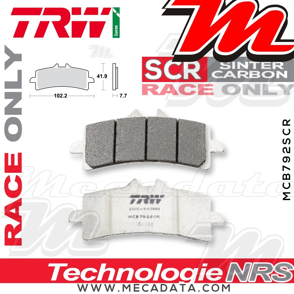 Plaquettes de frein Avant ~ TRW Lucas MCB 792 SCR 