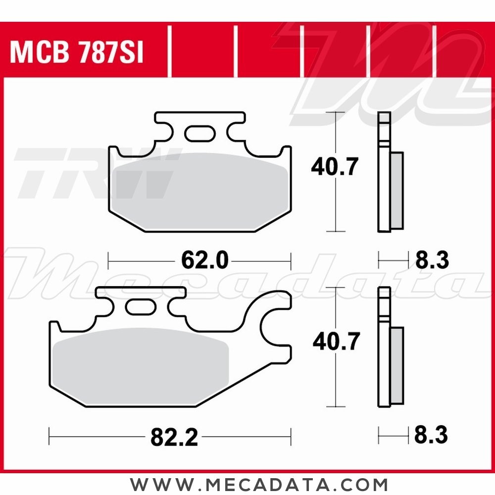 Plaquettes de frein Avant ~ TRW Lucas MCB 787 SI 