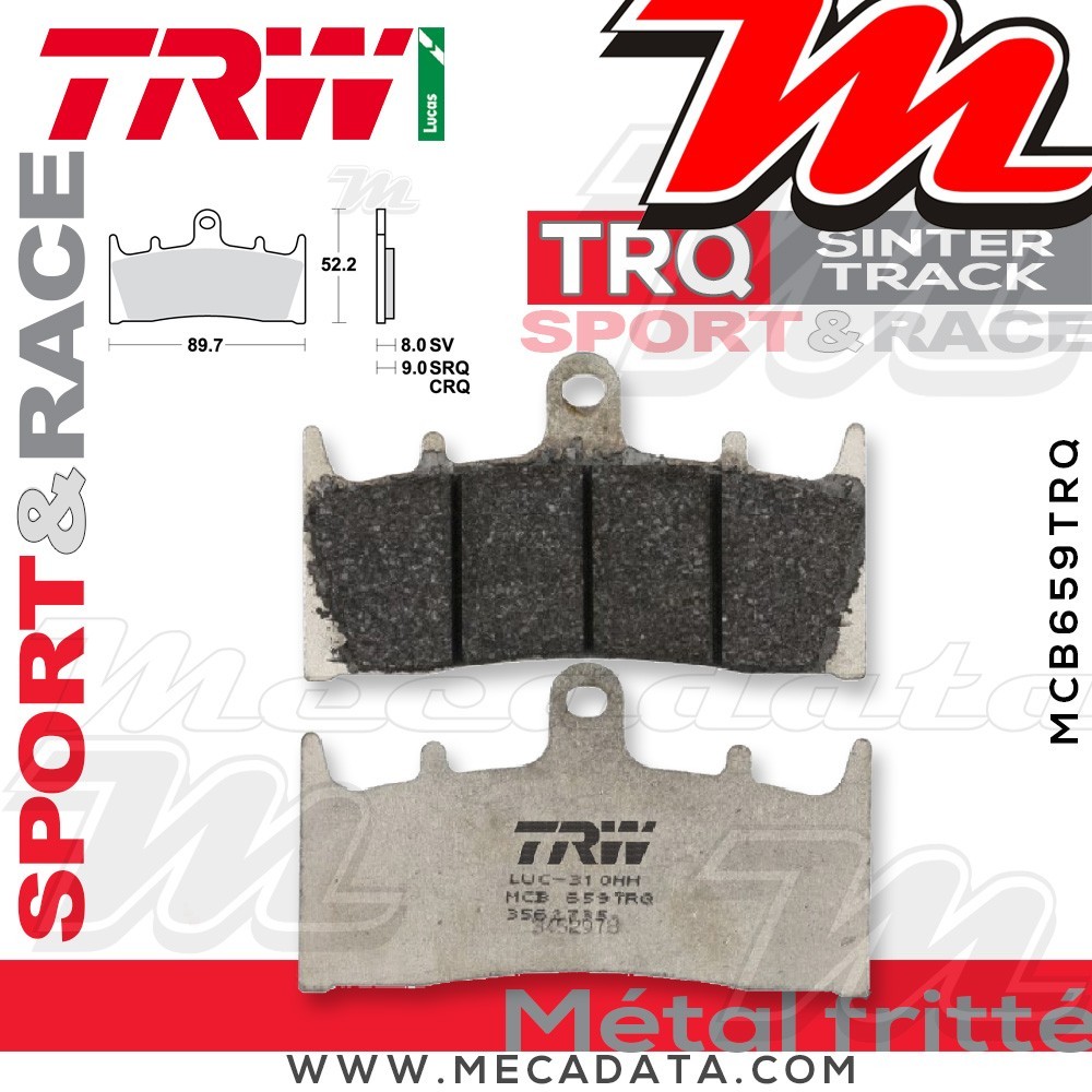 Plaquettes de frein Avant ~ TRW Lucas MCB 659 TRQ 