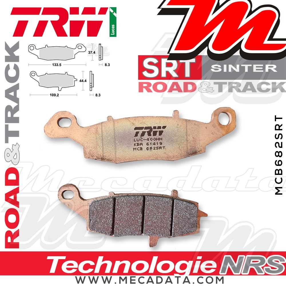 Plaquettes de frein Avant ~ TRW Lucas MCB 682 SRT 