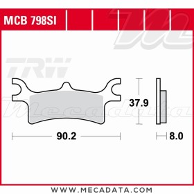 Plaquettes de frein Arrière ~ TRW Lucas MCB 798 SI 