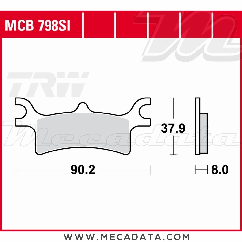 Plaquettes de frein Arrière ~ TRW Lucas MCB 798 SI 