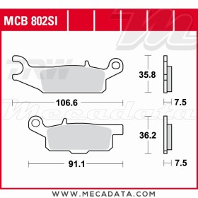 Plaquettes de frein Avant ~ TRW Lucas MCB 802 SI 