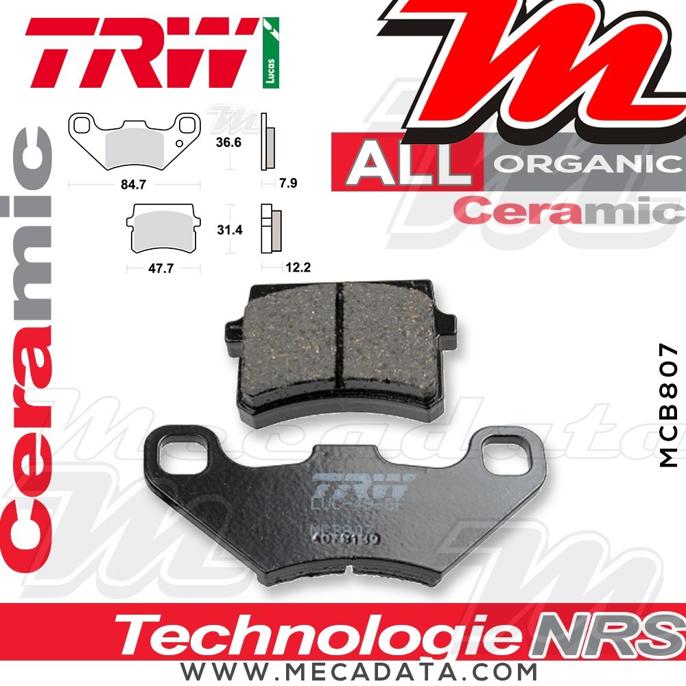 Plaquettes de frein Avant ~ TRW Lucas MCB 807 