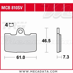 Plaquettes de frein Avant ~ TRW Lucas MCB 810 SV 