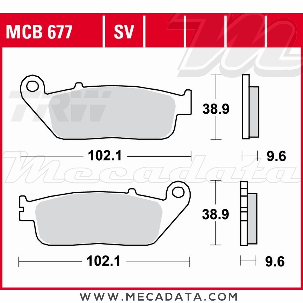 Plaquettes de frein Avant ~ TRW Lucas MCB 677 TRQ 