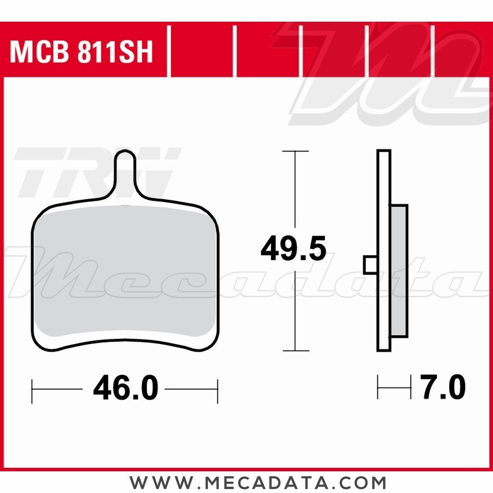 Plaquettes de frein Arrière ~ TRW Lucas MCB 811 SH 