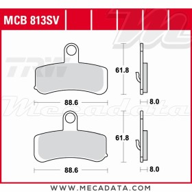 Plaquettes de frein Avant ~ TRW Lucas MCB 813 SV 