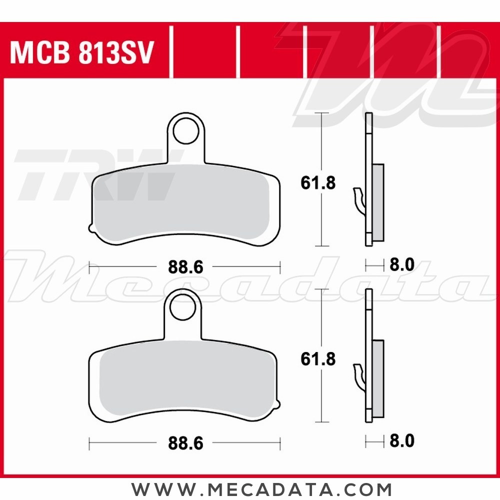 Plaquettes de frein Avant ~ TRW Lucas MCB 813 SV 
