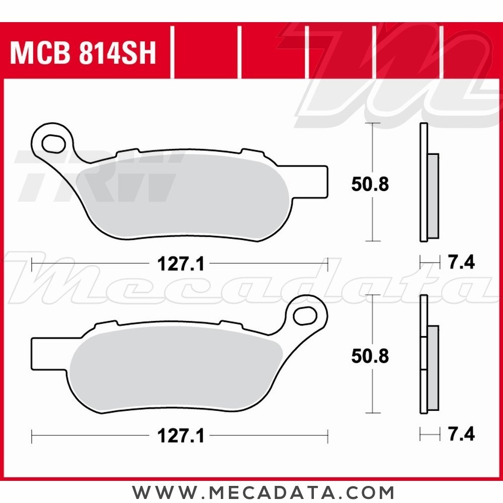 Plaquettes de frein Arrière ~ TRW Lucas MCB 814 SH 