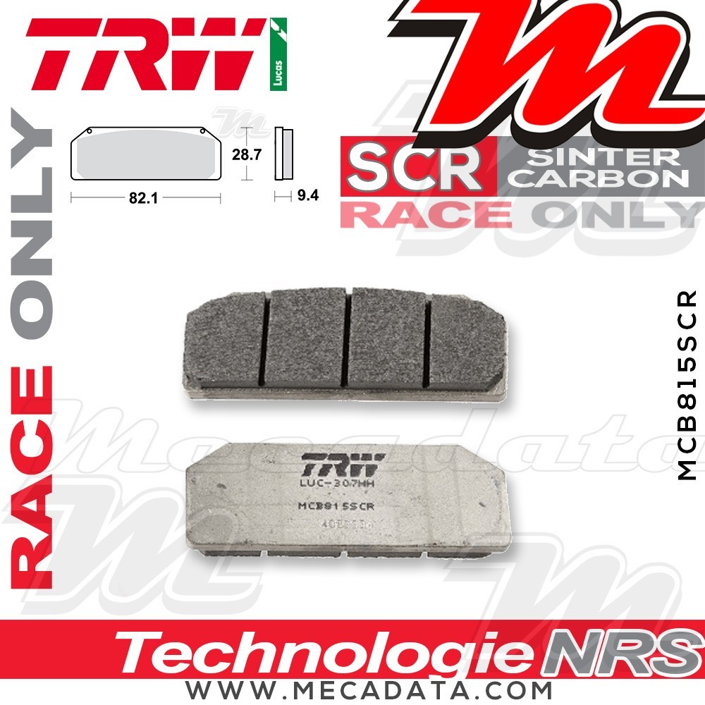 Plaquettes de frein Arrière ~ TRW Lucas MCB 815 SCR 