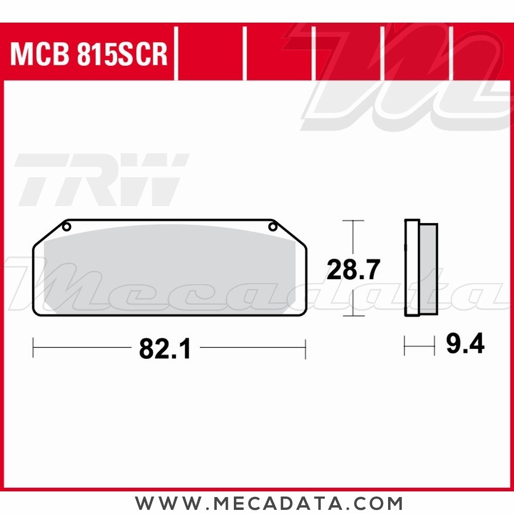 Plaquettes de frein Arrière ~ TRW Lucas MCB 815 SCR 