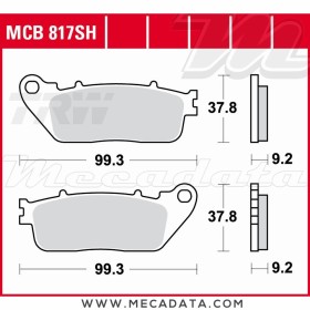 Plaquettes de frein Arrière ~ TRW Lucas MCB 817 SH 
