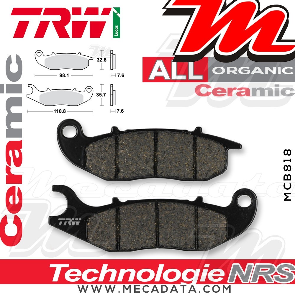 Plaquettes de frein Avant ~ TRW Lucas MCB 818 