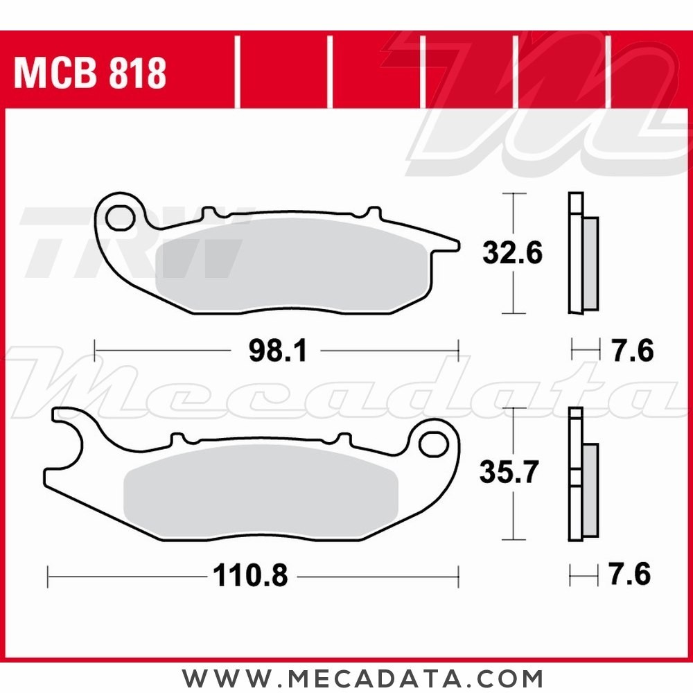 Plaquettes de frein Avant ~ TRW Lucas MCB 818 