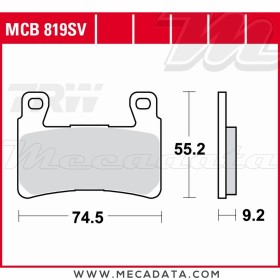 Plaquettes de frein Avant ~ TRW Lucas MCB 819 SV 