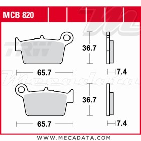 Plaquettes de frein Arrière ~ TRW Lucas MCB 820 
