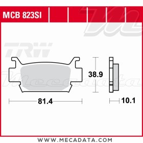 Plaquettes de frein Arrière ~ TRW Lucas MCB 823 SI 