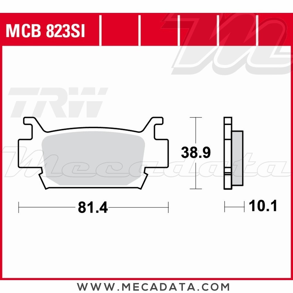 Plaquettes de frein Arrière ~ TRW Lucas MCB 823 SI 