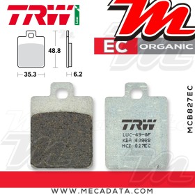 Plaquettes de frein Arrière ~ TRW Lucas MCB 827 EC 