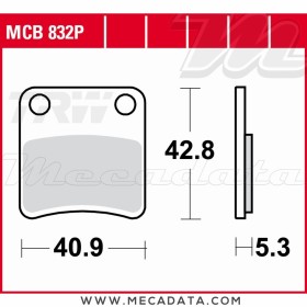 Plaquettes de frein Arrière ~ TRW Lucas MCB 832 P 