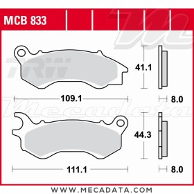 Plaquettes de frein Avant ~ TRW Lucas MCB 833 EC 