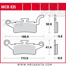 Plaquettes de frein Avant ~ TRW Lucas MCB 835 