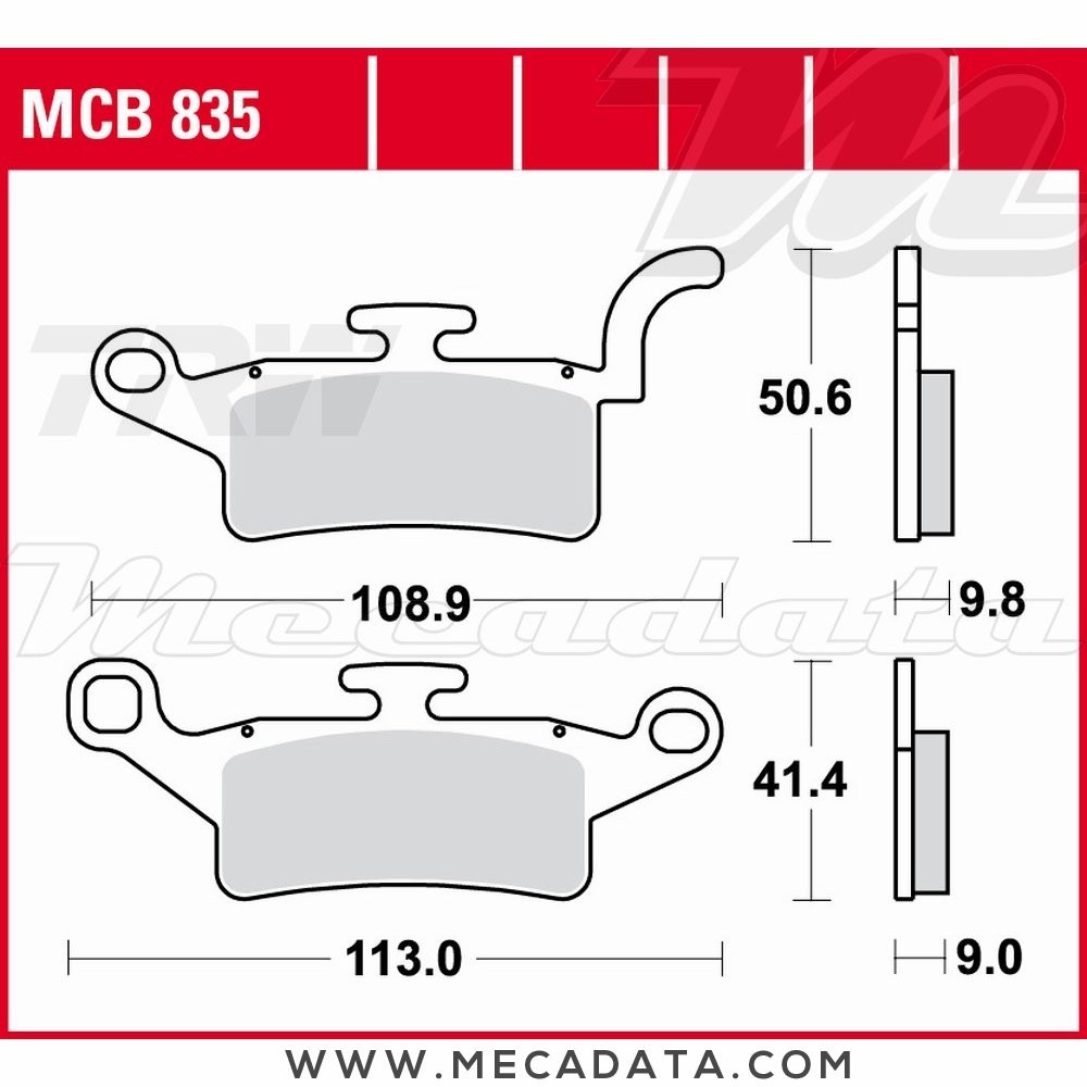 Plaquettes de frein Avant ~ TRW Lucas MCB 835 